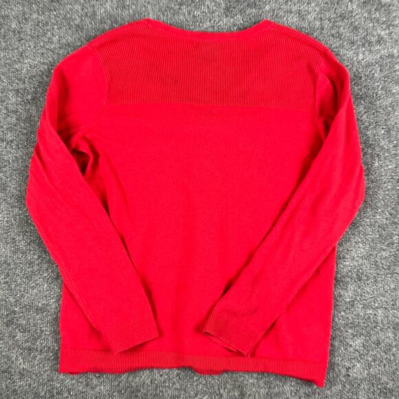 Eddie Bauer Cardigan Sweater Womens XL Red Wool Blend Button Front Vintage 90s - Picture 5 of 7